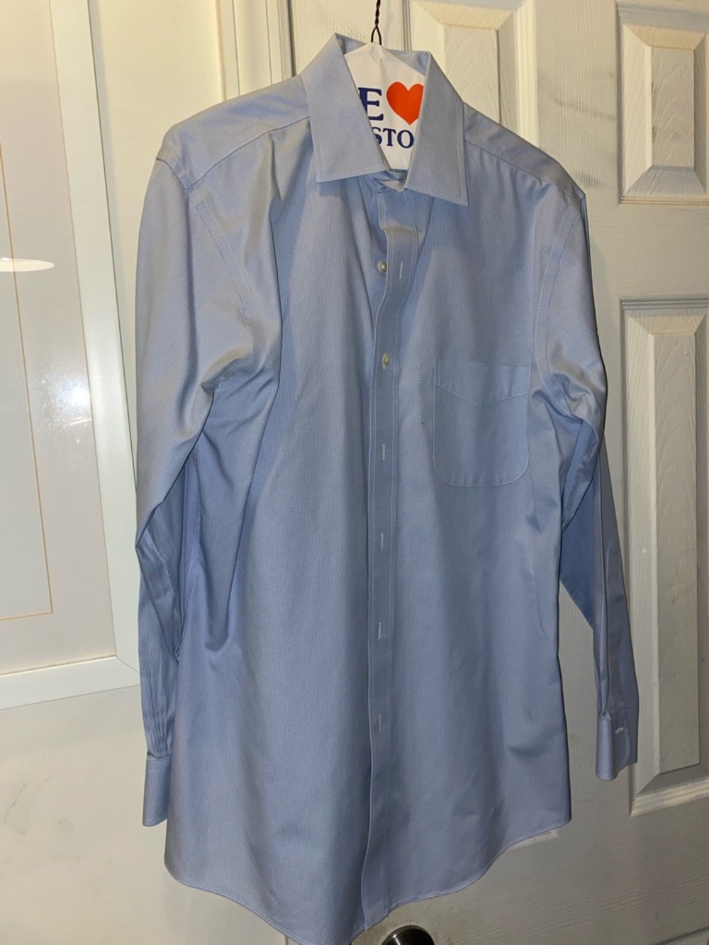 Brooks Brothers Light Blue white houndstooth Regent 15-32 Dress Shirt